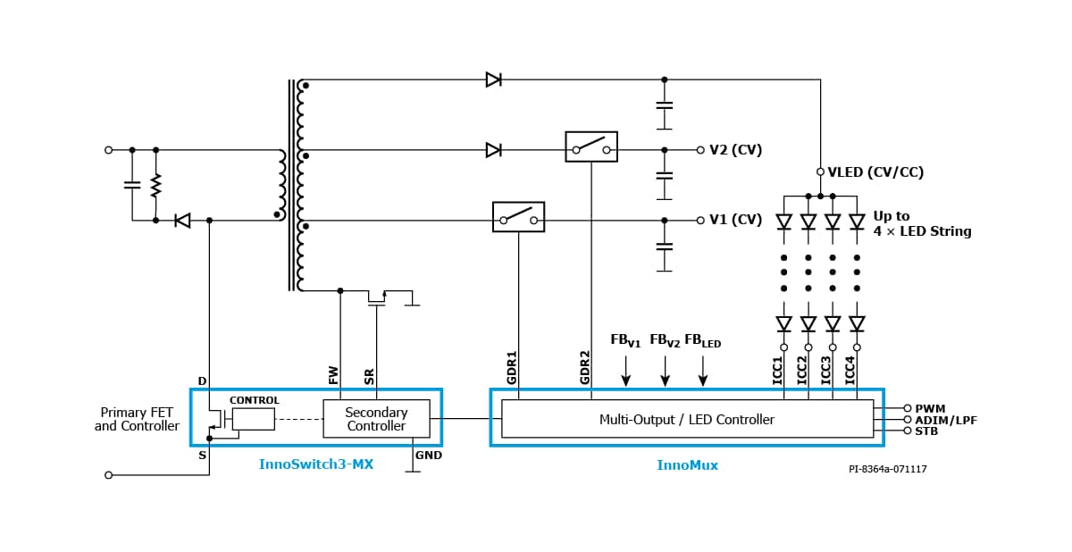 Schematic - Power Integrations InnoMux Controller ICs Schematic - Power Integrations InnoMux Controller ICs