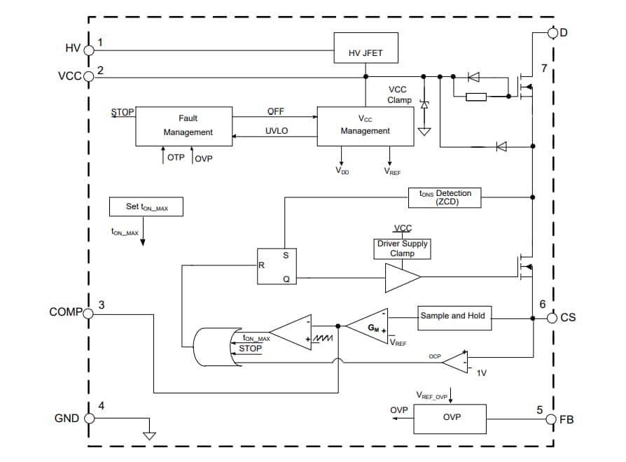 Block Diagram - Diodes Incorporated AL1698K High Efficiency Dimmable LED Driver