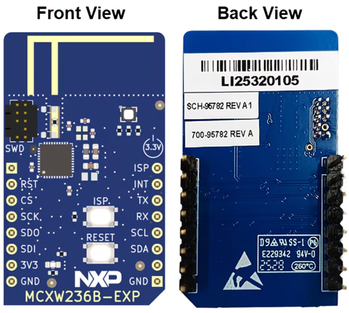 Mechanical Drawing - NXP Semiconductors MCXW236B-EXP Add-On Board