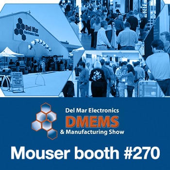Mouser Electronics Major Sponsor of Del Mar Electronics and Manufacturing Show