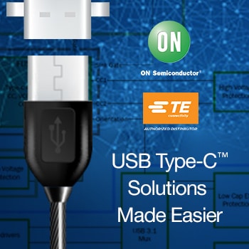 Mouser Announces New USB Type-C Solution Page, Featuring Versatile Products from ON Semiconductor and TE Connectivity